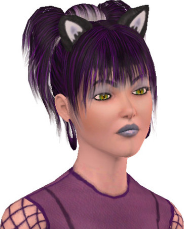 Sims 3 — Violet Carradine (new look) by toastergirl — Violet the cat-girl. She wants to be with Hawke, and to have a