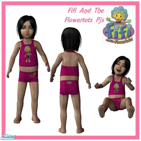 Sims 2 — Fifi and the flowertots Pjs by sinful_aussie — Little girls love Fifi and now they can have her on pretty pink