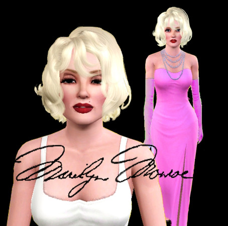 Sims 3 — Marilyn Monroe by babu357 — My version of Hollywood Icon, Marilyn Monroe. This Sim is made as a Young Adult to