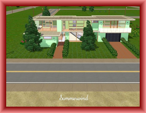 Sims 3 — Summerwind by DO5NBR — Medium house with 2 bedrooms, 2 and a half bathrooms, large hobby and fitness room,