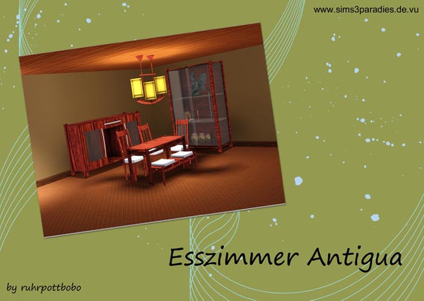 Sims 3 — rpb table dining antigua by ruhrpottbobo — rpb table dining antigua recolor possible