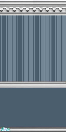 Sims 2 — NK Split Walls - Steel Blue by MoMama — A wall with Steel Blue bottom, Steel Blue Oxford stripe top and gothic
