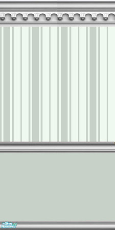 Sims 2 — NK Split Walls - Pale Green by MoMama — A wall with Pale Green bottom, Pale Green Oxford stripe top and gothic