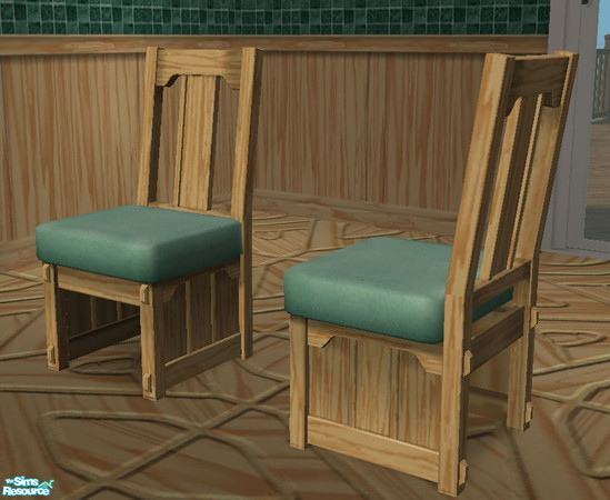 Sims 2 — Teal Mission Kitchen - Dining Chair by Outpost_Road — Dining chair to match the Teal Mission Kitchen.