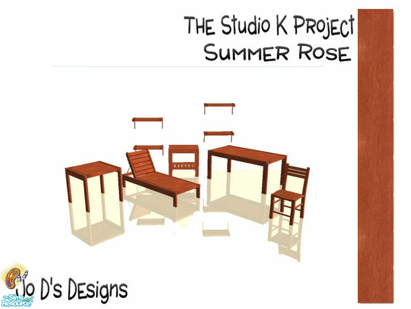 Sims 2 — Leyris Outdoor & Hall Studio K Match Summer Rose Big Table by simmaniac2005 — This recolors the outdoor