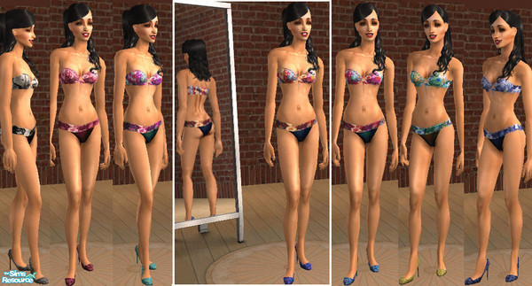 Sims 2 — Scarf print bikini by 12sandra11 — Victoria's Secret bikini. Life's a beach in surfer chic. A pretty print has