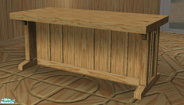 Sims 2 — Teal Mission Kitchen - Dining Table by Outpost_Road — Table to match the Teal Mission Kitchen.
