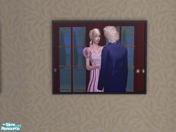 Sims 2 — Regency Painting - Helen by Saoz — This is a recolor of the Maxis painting, "The Perfect Cat".