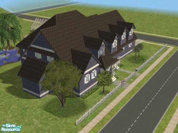 Sims 2 — Cape Cod Round 5 by vertefae — Cape Cod home created for the Generations 2 Challenge. This is the Round 5 home.