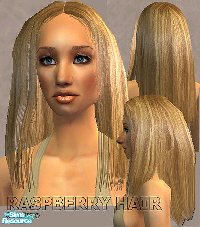 Sims 2 — Rasperry Collection Hair - Blonde by Axanterre — Blonde Hair. Don\'t forget the mesh :)