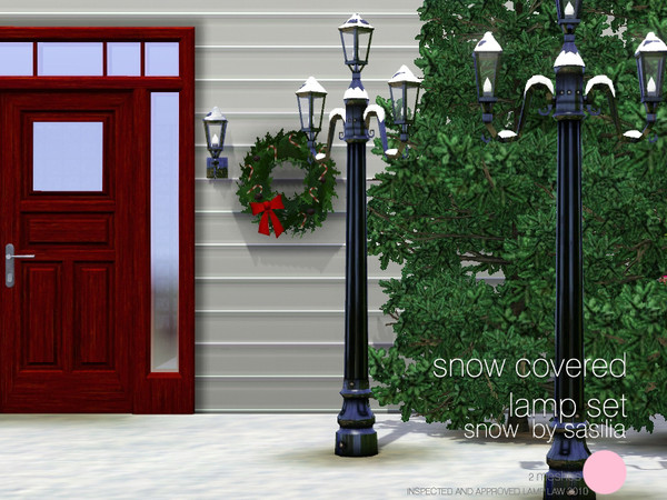 Sims 3 — Simspiration WinterIssue2 Exclusive SnowCoveredLampSet by DOT — 