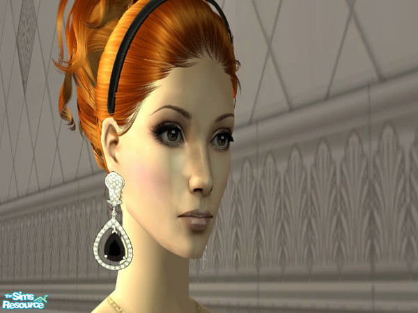 Sims 2 — Jewelry Set 1 - Silver triangle with black stone by theangeliquemonte — Here\'s my first jewelry set ever.It