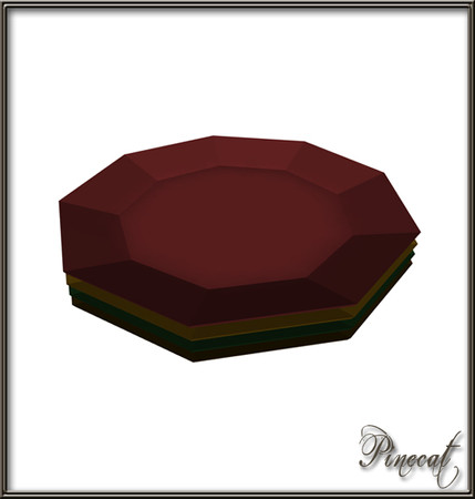 Sims 3 — Brookhaven Dinner Plates by Pinecat — Four individually recolorable plates.