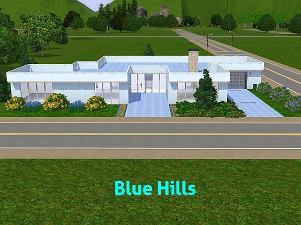 Sims 3 — Blue Hills by DO5NBR — Large and luxurious home for the rich Sim-family with 2 bedrooms, 2 bathrooms, and a