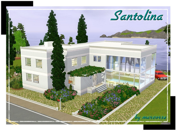 Sims 3 — Santolina by marcorse — Santolina is a serene and graceful, utterly enchanting 2 bedroom, 2storey family home,