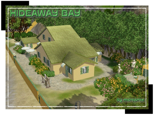 Sims 3 — Hideaway Bay by marcorse — Hideaway Bay is very aptly named, hidden away as it is, right on the beach known as