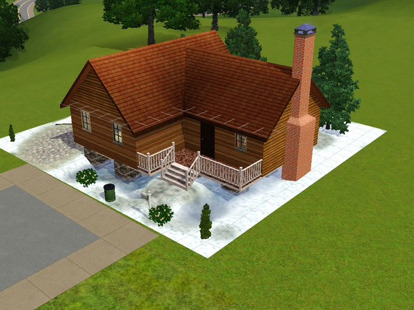 Sims 3 — xmas starter by Valche — getting ready for christmas with this wintery cabin. starter home full funished and a