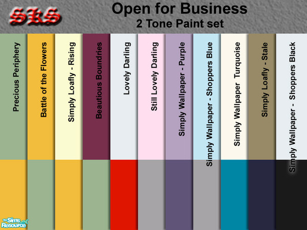Sims 2 — O F B - 2 Tone Paint by 71robert13 — Two tone paints taken from Open for Business, now with trimmings removed.