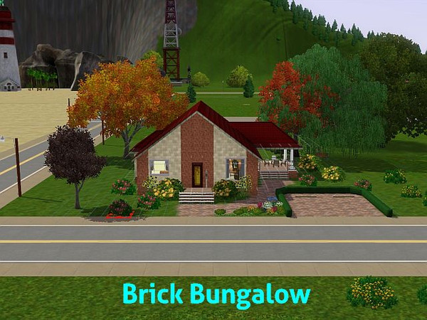 Sims 3 — Brick Bungalow by DO5NBR — Cozy little home for a family. It has 2 bedrooms, one bathroom, kitchen/dinig area,