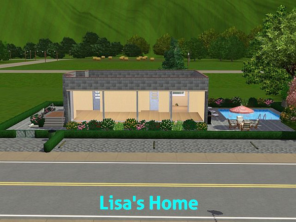 Sims 3 — Lisa's Home by DO5NBR — Nice little modern home for a couple with bath, bedroom, kitchen and dining area an
