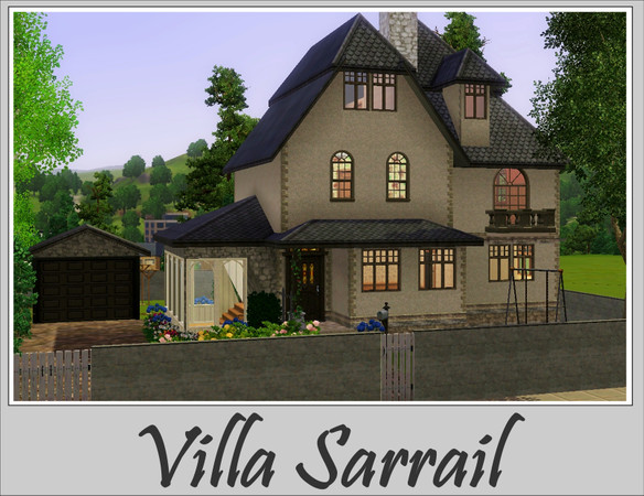 Sims 3 — Villa Sarrail by Youlie25 — The villa Sarrail is a townhouse with 3 floors. Ground floor: veranda, lobby,