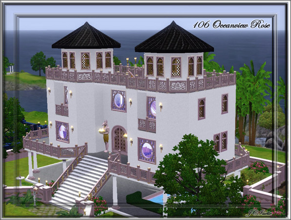 Sims 3 — 106 Oceanview Rose by JCIssette — This is the sixth residential lot for my world, Pandora. This beautiful home