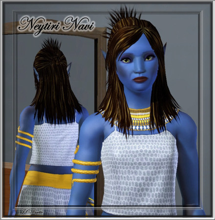 Sims 3 — Neytiri Navi by JCIssette — Neytiri Navi, the second of four Navi Sims, was created for my new world, Pandora.