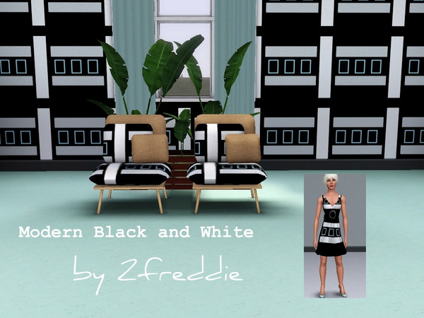 Sims 3 — Modern Black and White by 2freddie — great for any use. created by 2freddie