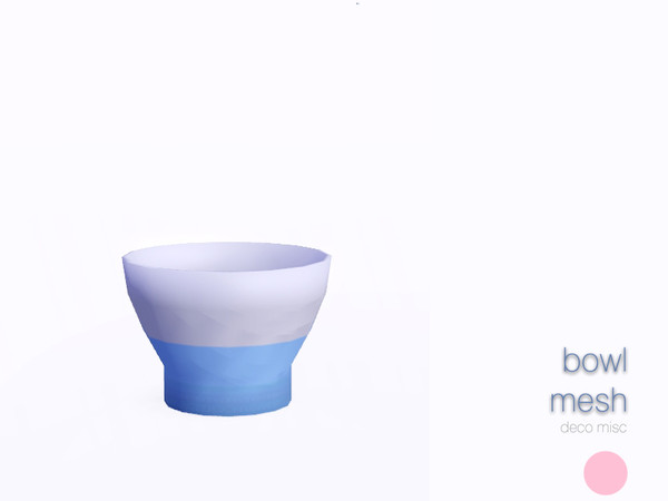 Sims 3 — Bowl Mesh by DOT — Bowl Mesh by DOT of The Sims Resource