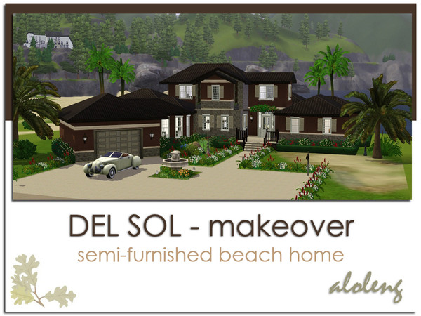 Sims 3 — Del Sol Makeover by aloleng — 4 bedroom, 3 toilet and bath with pool and car garage home. This is a makeover of