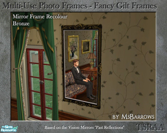 Sims 2 — MU Frames Exp 9 - Recolour Bronze by MsBarrows — A bronze recolour of the Vision Mirrors \"Past