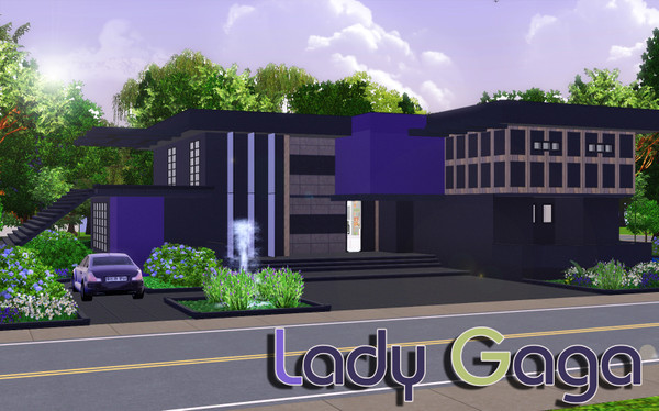 Sims 3 —  by TSR Archive — Lady Gaga /cute and modern family home:D It has two stories. First floor: