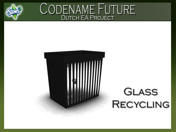 Sims 3 — Glass recycling by Mutske — Collect separately your glass. The pieces are recycled into new bottles.