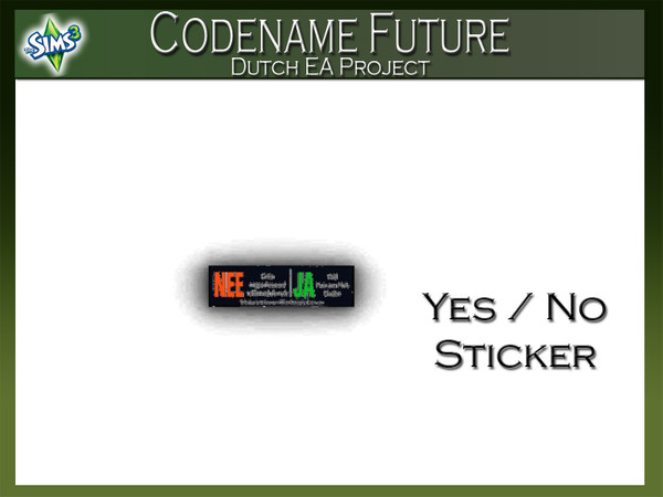Sims 3 — Yes/No Sticker by Mutske — Away with the junk mail! But maybe you can do more with this sticker. Say