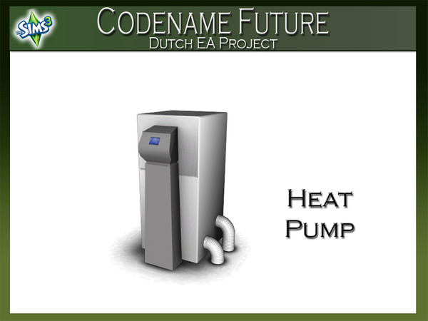 Sims 3 — Heat pump by Mutske — A heat pump extracts heat from the ground or from the environment. The heating of your