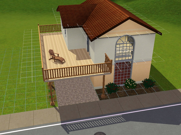 Sims 3 — cozy starter by Valche — pretty little starter for your sims ground floor open plan kitchen/dinning and living