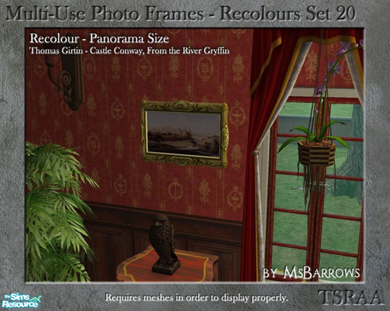 Sims 2 — MU Recolours 20 - Castle Conway by MsBarrows — Castle Conway from the River Gyffin, by Thomas Girtin.