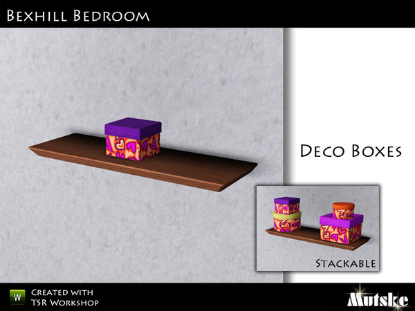 Sims 3 — Bexhill Deco Box Stackable by Mutske — Made by Mutske@TSR. TSRAA.