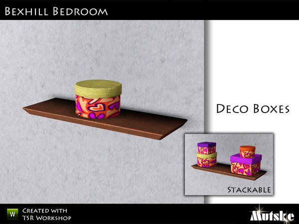 Sims 3 — Bexhill Deco Box Stackable by Mutske — Made by Mutske@TSR. TSRAA.