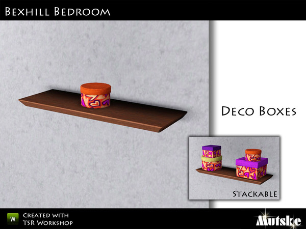 Sims 3 — Bexhill Deco Box Stackable by Mutske — Made by Mutske@TSR. TSRAA.