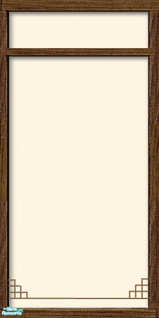 Sims 2 — Stucco with dark Wood - Individual Item by Bailey1048 — "Cream" Stucco with Ornaments and Enclosed