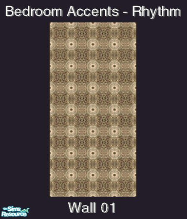 Sims 2 — Bedroom Accents - Rhythm - Wall 01 by Waverly — The Bedroom Accents collection consists of new beddings, rugs,