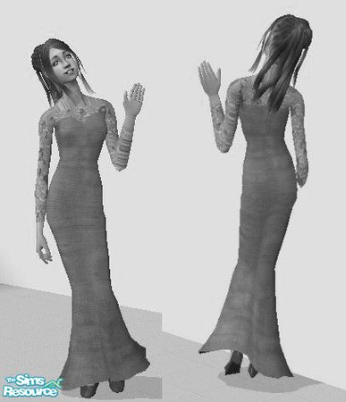 Sims 2 — JD trumpet gown - New Mesh by jdamgaard — This is my very first mesh