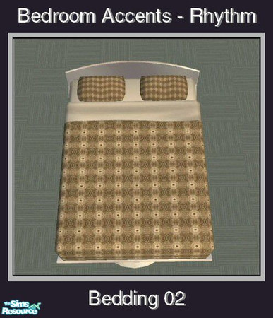 Sims 2 — Bedroom Accents - Rhythm - Bedding 02 by Waverly — The Bedroom Accents collection consists of new beddings,