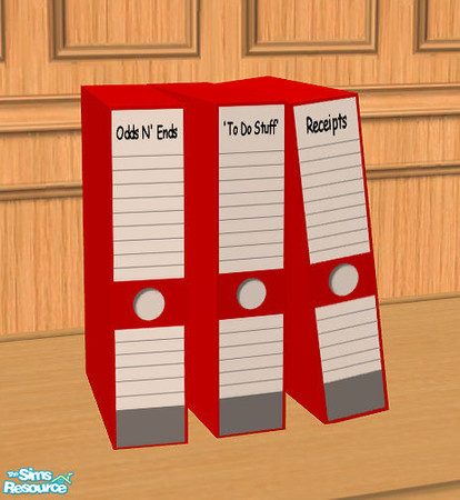 Sims 2 — Rainbow Box Files - Red (Required) by Creative Sim — Do your Sims keep misplacing important paperwork? Is their