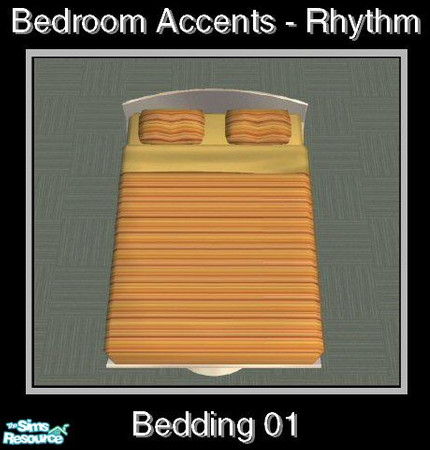 Sims 2 — Bedroom Accents - Rhythm - Bedding 01 by Waverly — The Bedroom Accents collection consists of new beddings,