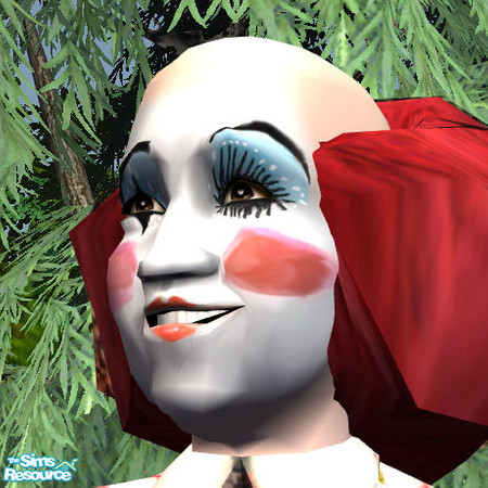 Sims 2 — Happy Clown Face Paint  by kkffoo — For when your clown is at peace with the world.