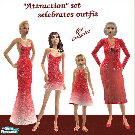 Sims 2 — Elegant Outfit Set  by Oksia — Elegant set for party and selebrates.
