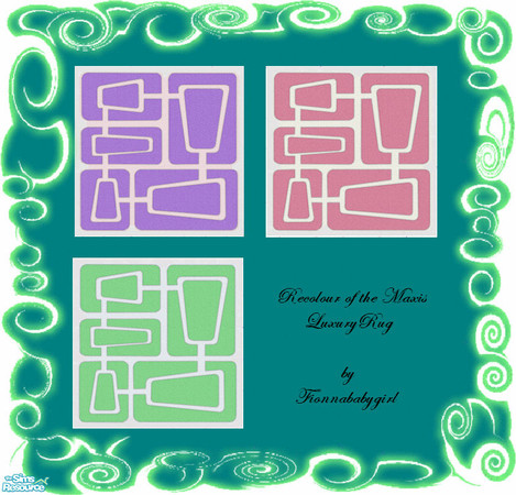 Sims 2 — Maxis Luxury Rug recolour set by fionnababygirl — This is my very first attempt at recolouring using SimPE so
