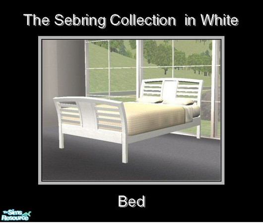 Sims 2 — Sebring in White - Bed by Waverly — Top Notch. Tired of the way your old bedroom looks? Kick it up a notch with